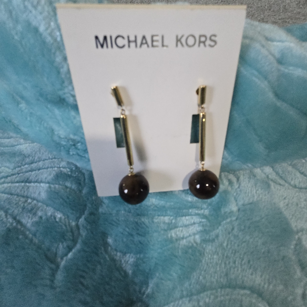 Michael Kors Gold and Black Earrings - Picture 6 of 7